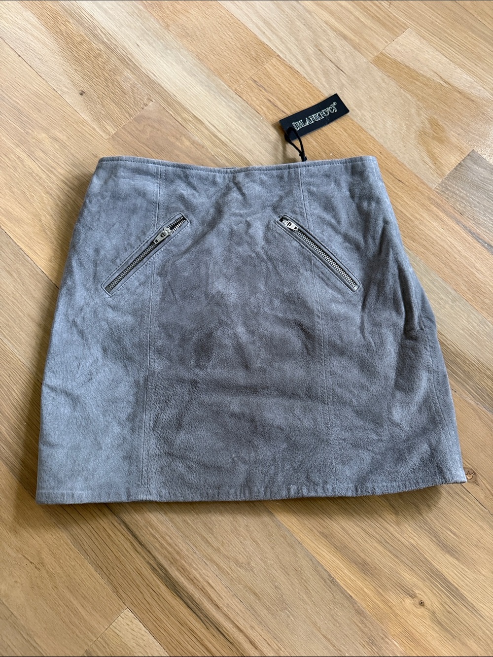 Blank NYC Leather Mini Skirt